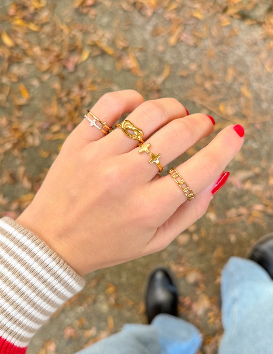 Gold Knot Ring - Trendy