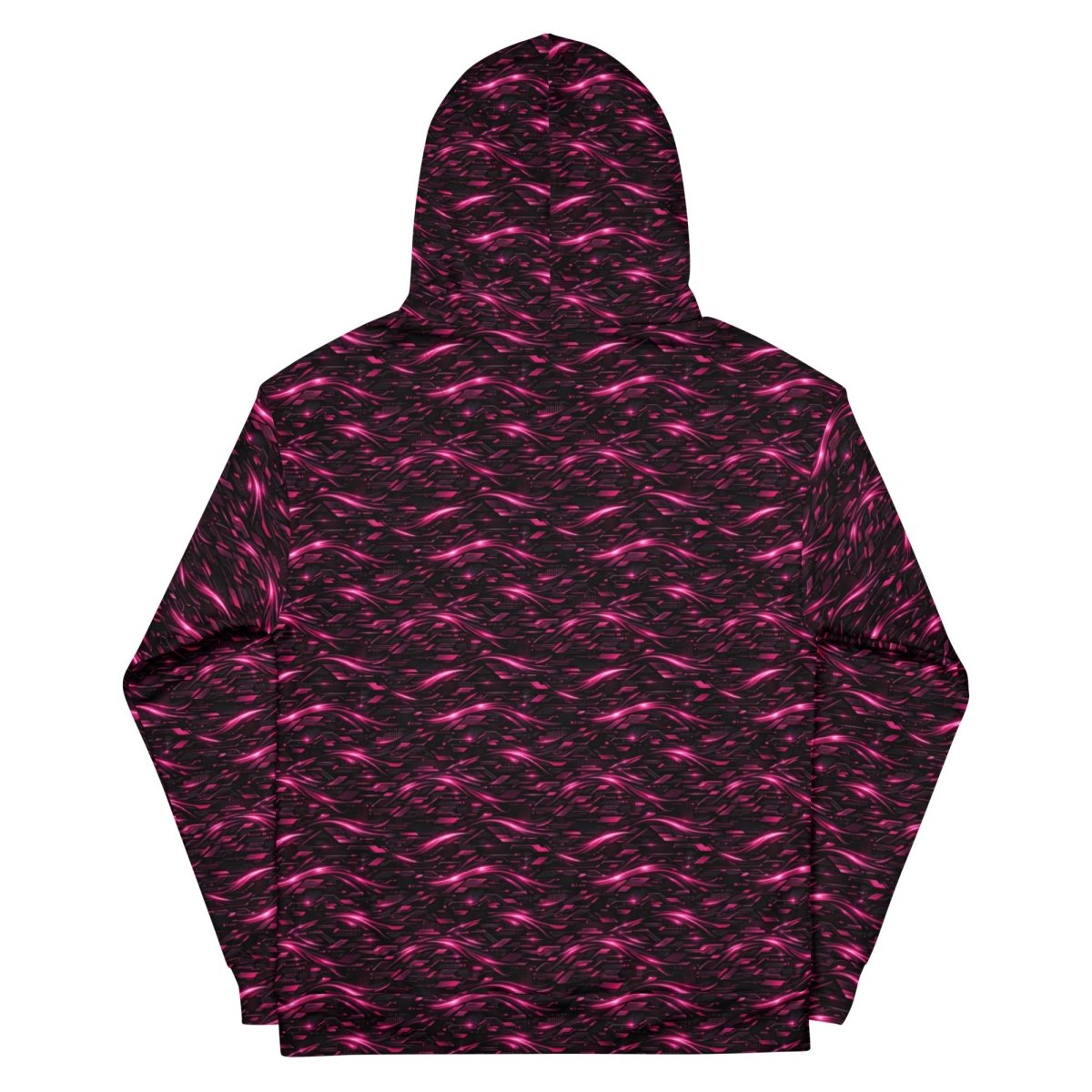 Neon Flux Pink Hoodie – Limited Drop – All - Over Print Neon Streetwear Hoodie - Trendy