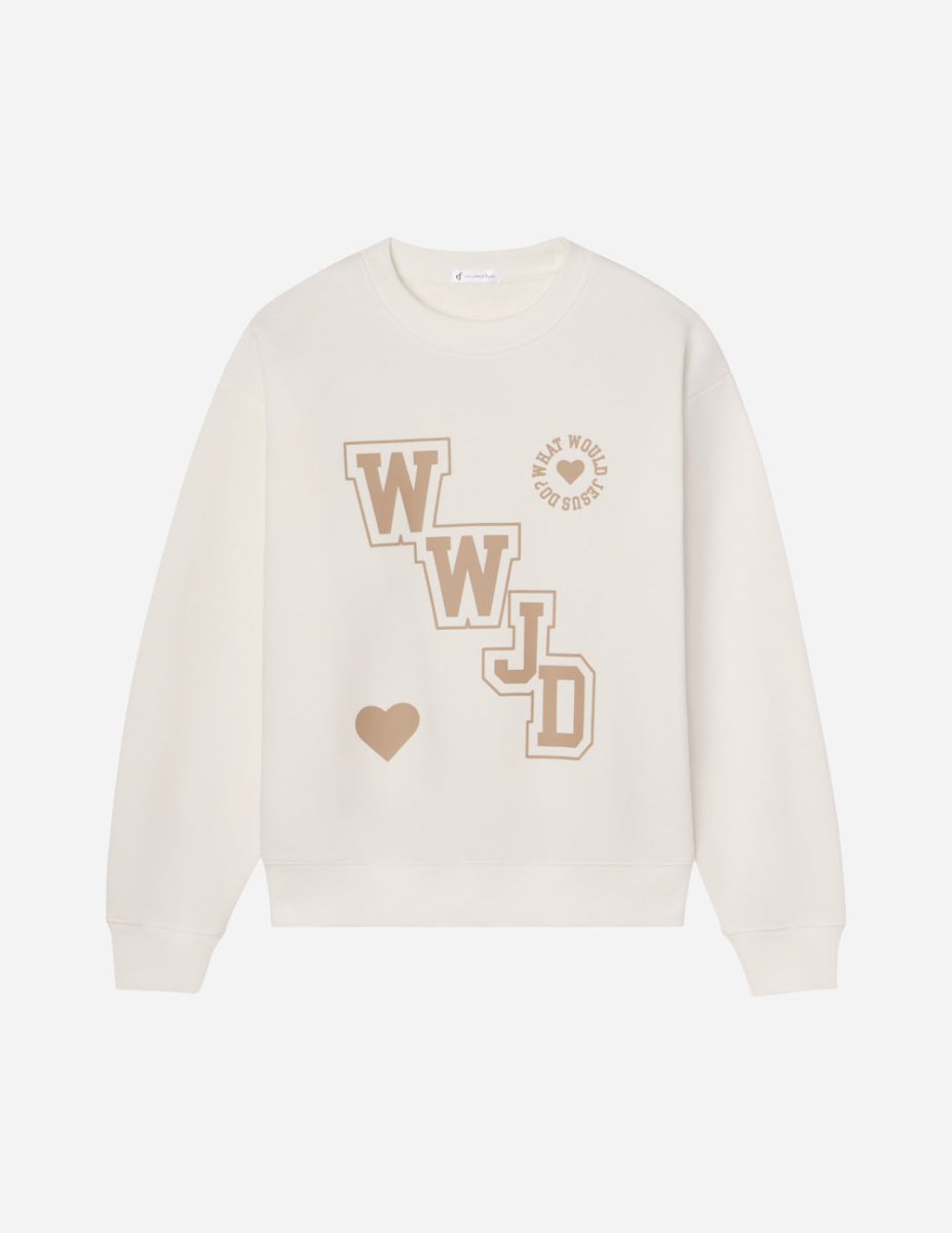 WWJD Varsity Unisex Crewneck - Trendy