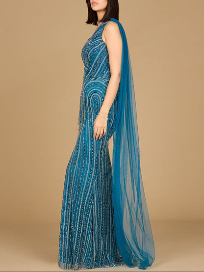 One Shoulder Fitted Gown