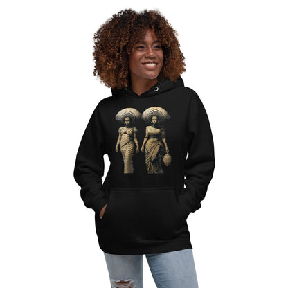 Afro - Futuristic Glitch Art Hoodie – Limited Drop – African Women Digital Design - Trendy