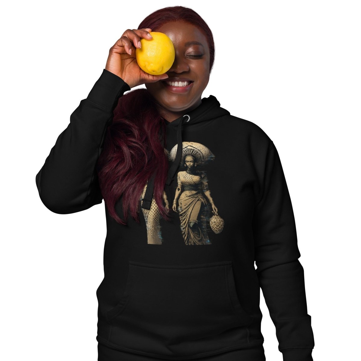 Afro - Futuristic Glitch Art Hoodie – Limited Drop – African Women Digital Design - Trendy