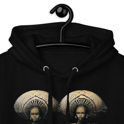 Afro - Futuristic Glitch Art Hoodie – Limited Drop – African Women Digital Design - Trendy
