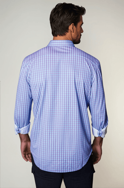 Avant Check Long Sleeve Tech Shirt - Trendy