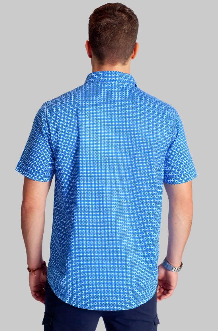 Bastille Check Short Sleeve Tech Shirt - Trendy