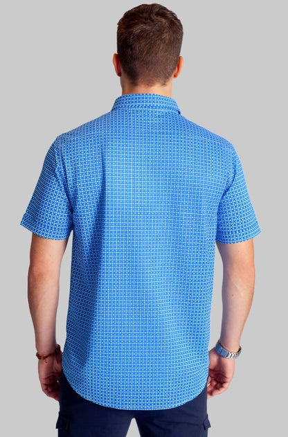 Bastille Check Short Sleeve Tech Shirt - Trendy