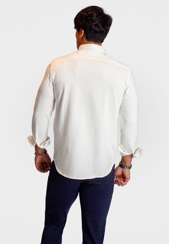 Buki Cinqo 'Single Shot' Long Sleeve Shirt - White - Trendy