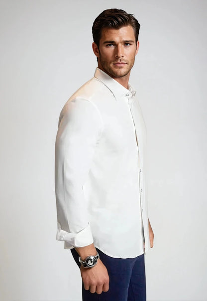Buki Cinqo 'Single Shot' Long Sleeve Shirt - White - Trendy