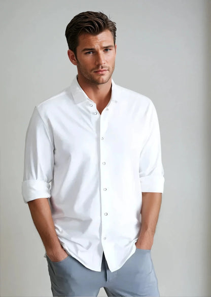 Buki Cinqo 'Single Shot' Long Sleeve Shirt - White - Trendy