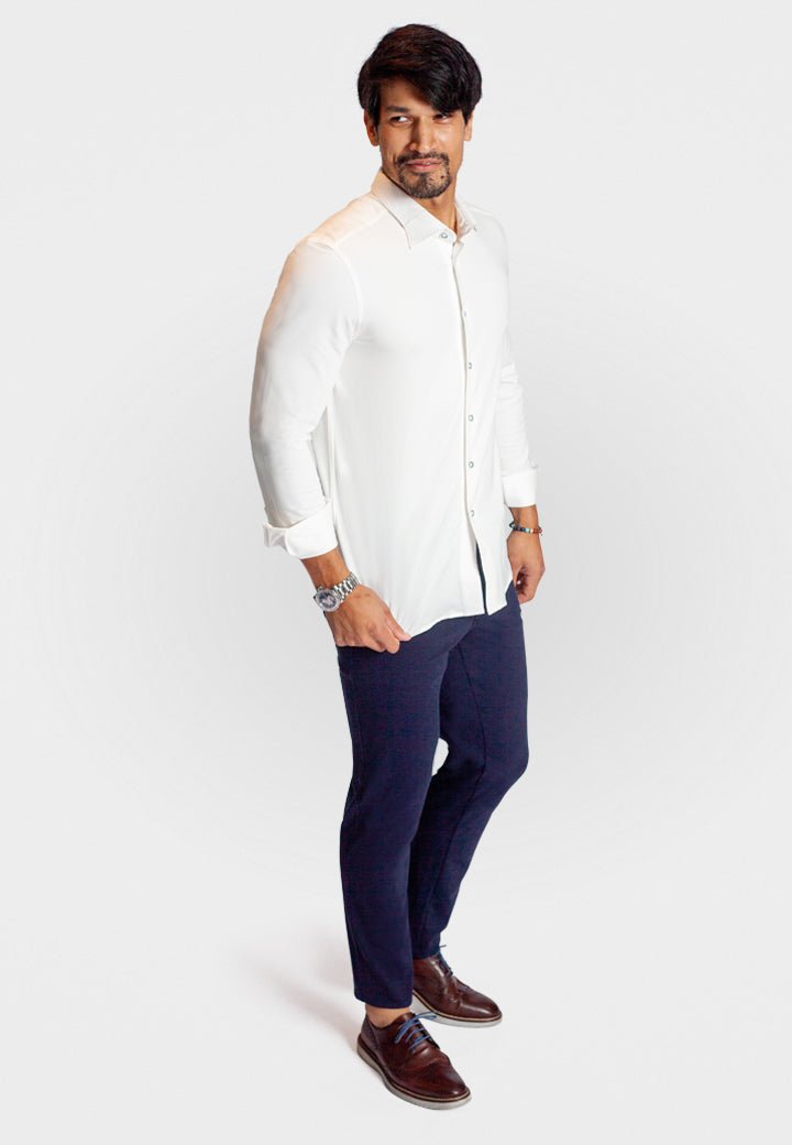 Buki Cinqo 'Single Shot' Long Sleeve Shirt - White - Trendy