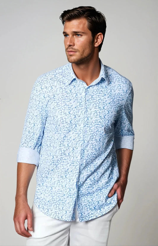 Five - O Floral Long Sleeve Tech Shirt - Trendy