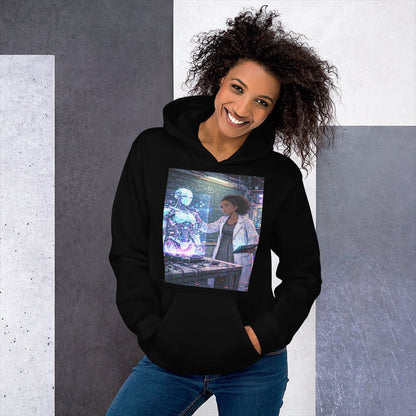 Glitched Genius Hoodie – Limited Drop – Afrofuturism Black Women STEM Robotics Art Unisex - Trendy