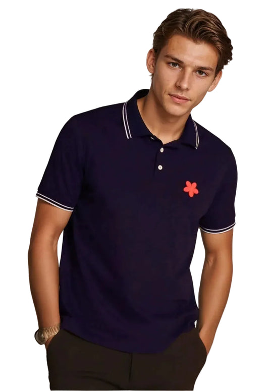 Happy Polo Shirt - Navy - Trendy