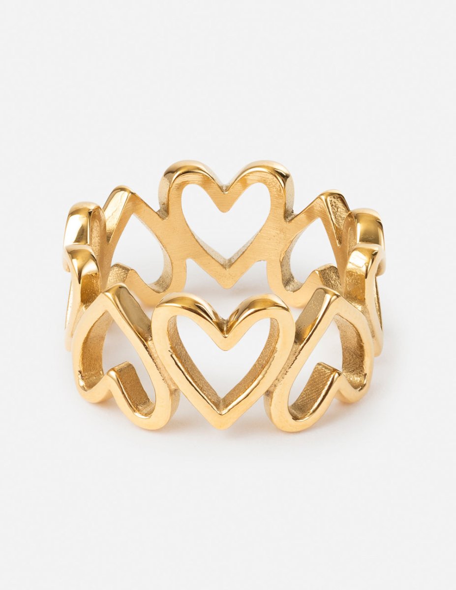 Heart Chain Ring - Trendy