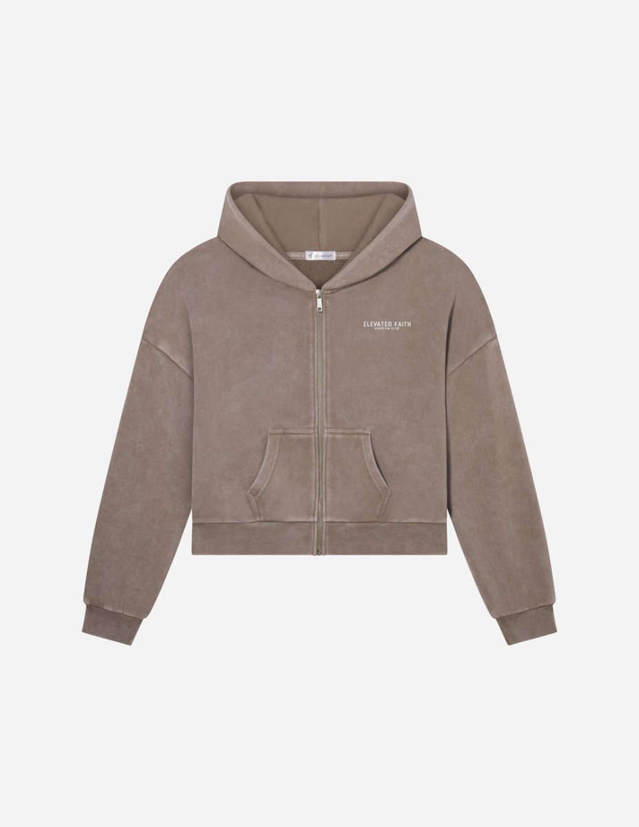 Kingdom Club Brown Full - Zip Hoodie - Trendy