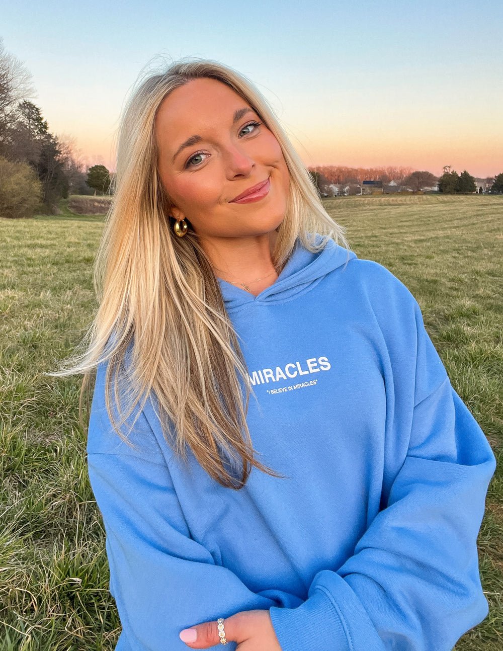Miracles Blue Unisex Hoodie - Trendy