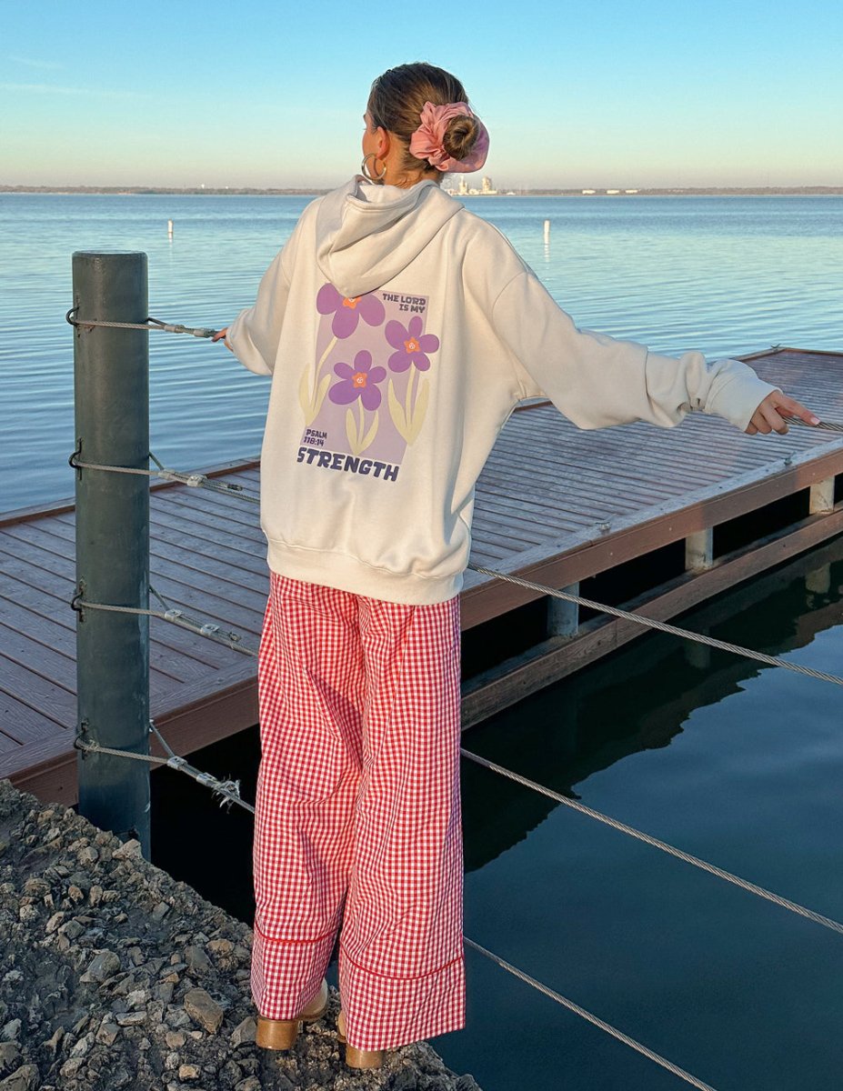 My Strength Floral Unisex Hoodie - Trendy
