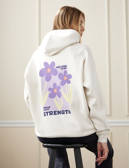 My Strength Floral Unisex Hoodie - Trendy