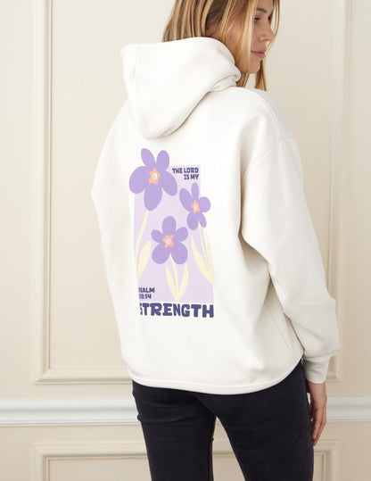 My Strength Floral Unisex Hoodie - Trendy