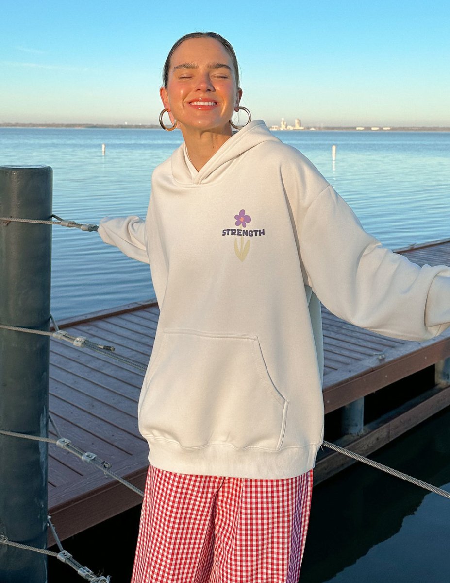 My Strength Floral Unisex Hoodie - Trendy