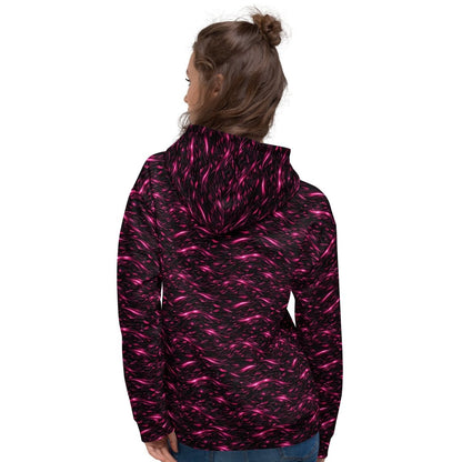 Neon Flux Pink Hoodie – Limited Drop – All - Over Print Neon Streetwear Hoodie - Trendy