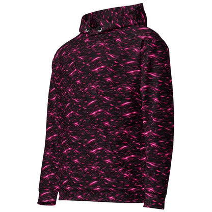 Neon Flux Pink Hoodie – Limited Drop – All - Over Print Neon Streetwear Hoodie - Trendy