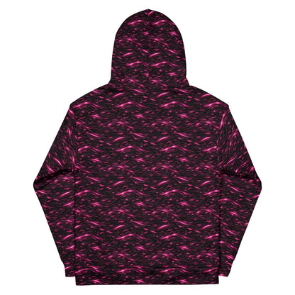 Neon Flux Pink Hoodie – Limited Drop – All - Over Print Neon Streetwear Hoodie - Trendy