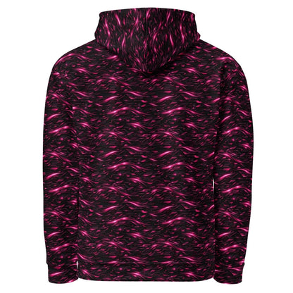 Neon Flux Pink Hoodie – Limited Drop – All - Over Print Neon Streetwear Hoodie - Trendy