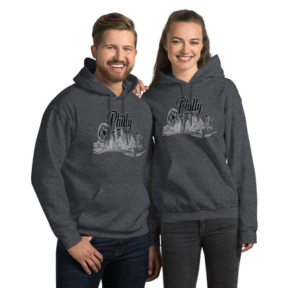 Philly Skyline Soccer Hoodie – Limited Drop – Philadelphia Soccer City Pride Line Art 6 Colors Unisex - Trendy