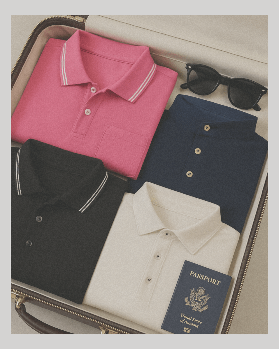 Pocket Polo Shirt - Navy - Trendy