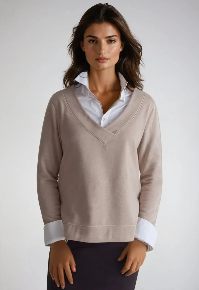 Power Vee 'Sweater' Sweatshirt - Charcoal Gray - Trendy