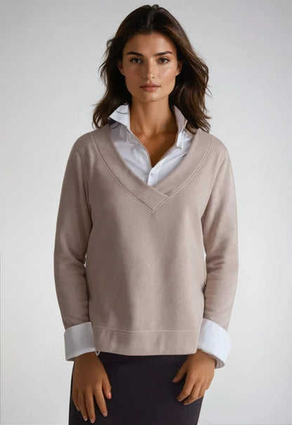 Power Vee 'Sweater' Sweatshirt - Charcoal Gray - Trendy