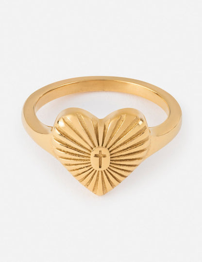 Radiant Heart Ring - Trendy