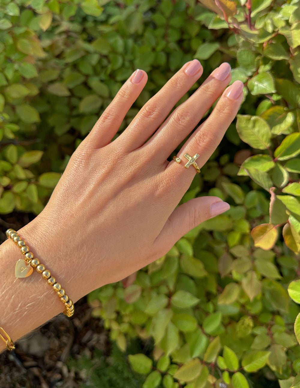 Textured Wrapped Cross Ring - Trendy