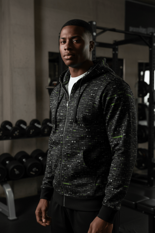 Training System Zip Hoodie – Limited Drop – All - Over Print Gym Streetwear - Trendy
