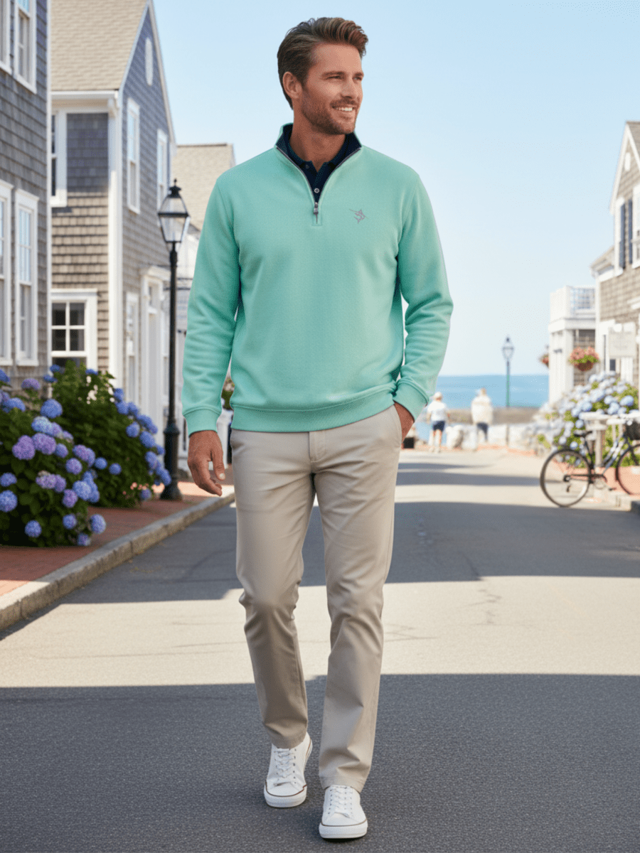Turnberry Quarter Zip Smooth Knit - Trendy