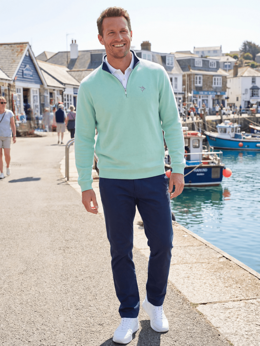 Turnberry Quarter Zip Smooth Knit - Trendy