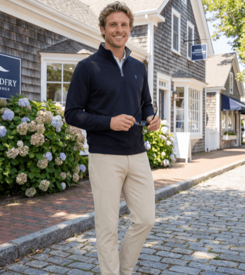 Turnberry Quarter Zip Smooth Knit - Trendy